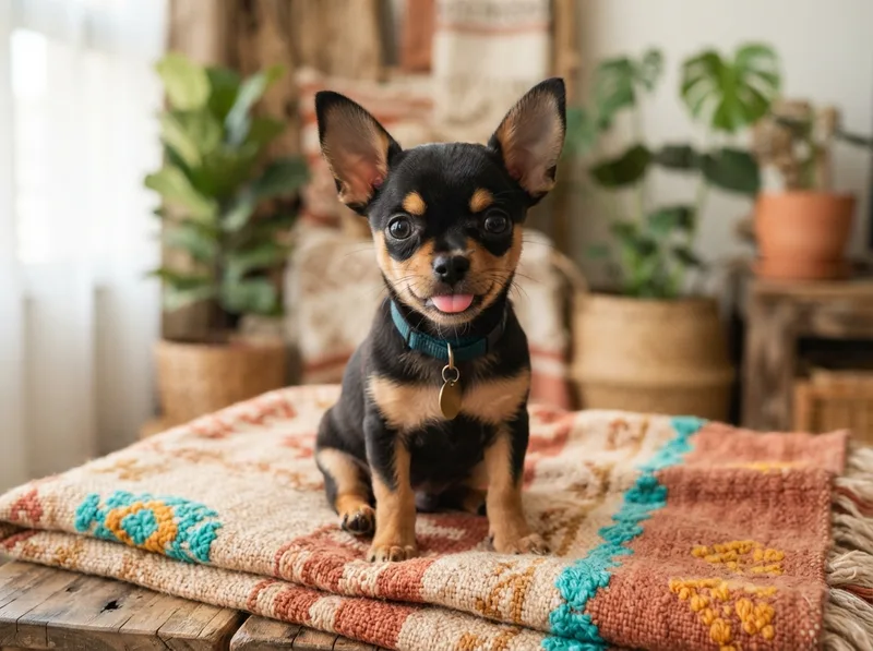 Black and tan smooth-coat Chihuahua puppy for sale in Singapore